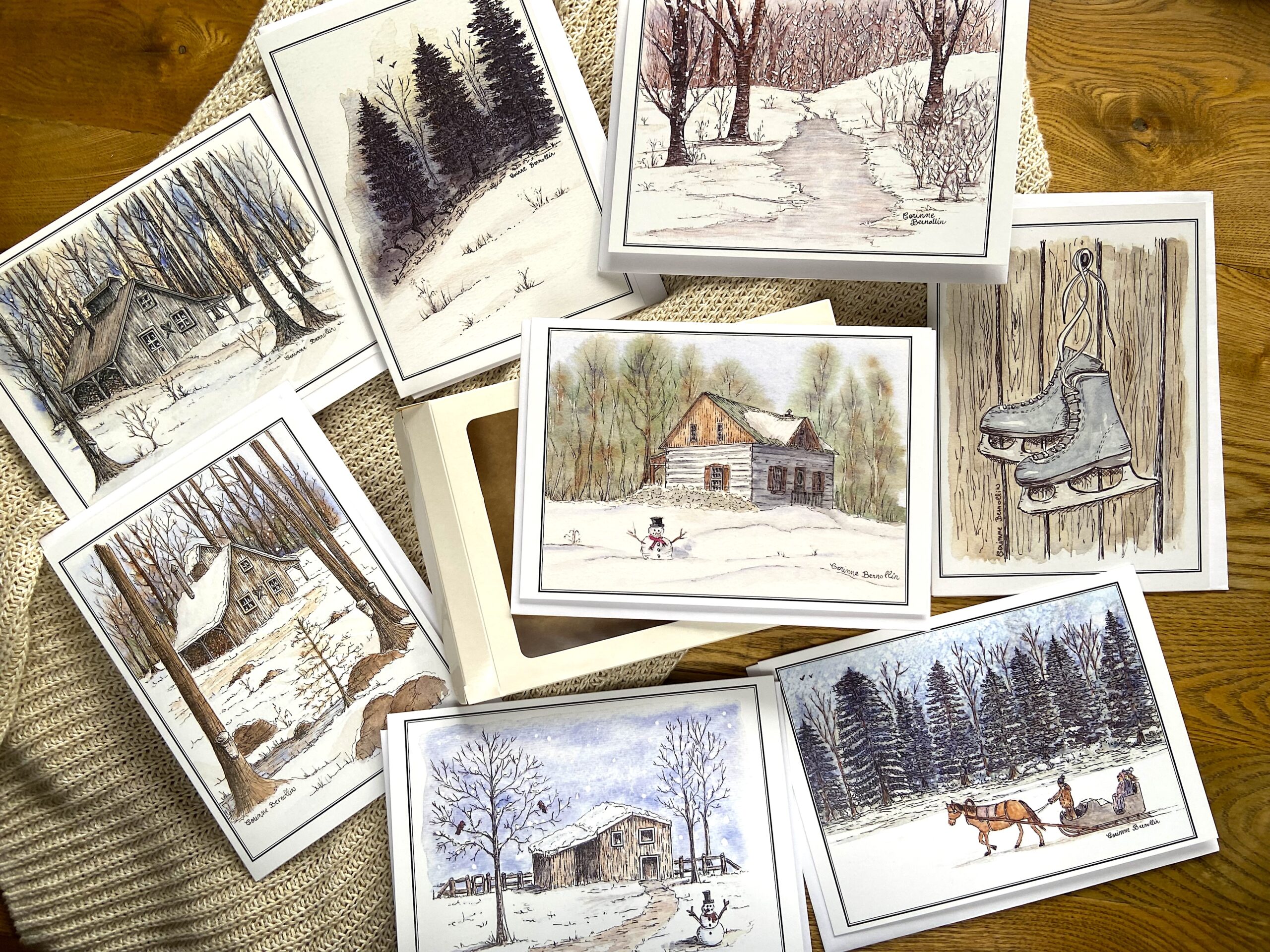 Carte de Souhaits 5x7 po Coffret de Noël Série 3