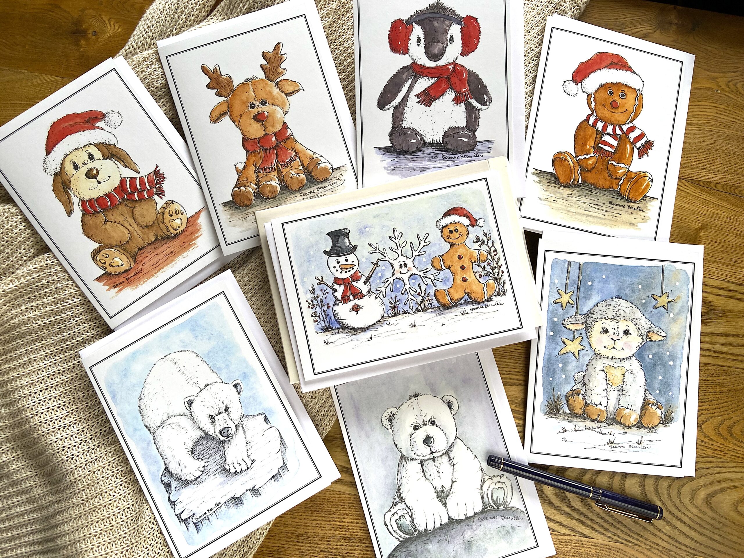 Carte de Souhaits 5x7 po Coffret de Noël Série 4