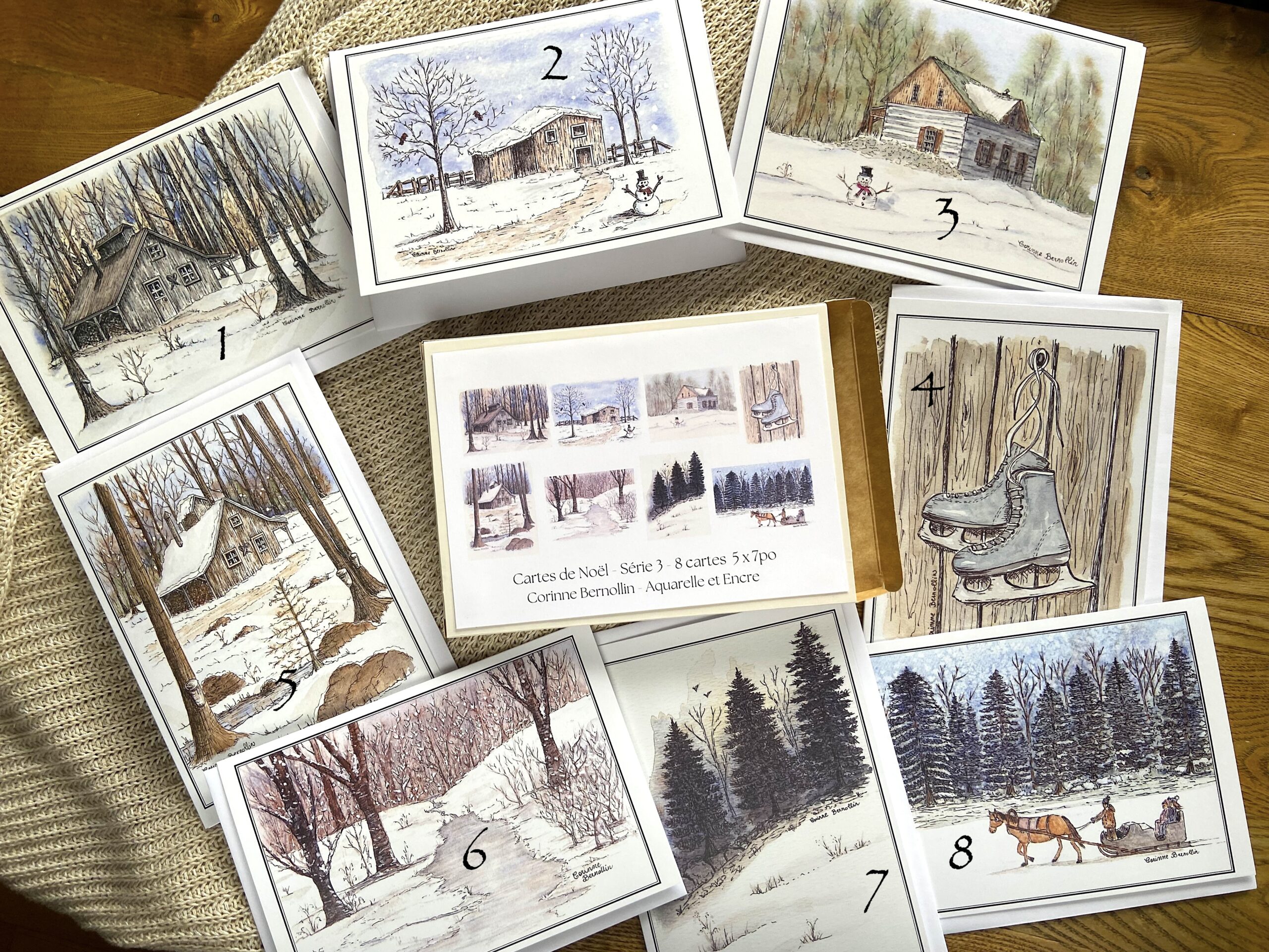 Carte de Souhaits 5x7 po Coffret de Noël Série 3 – Image 2