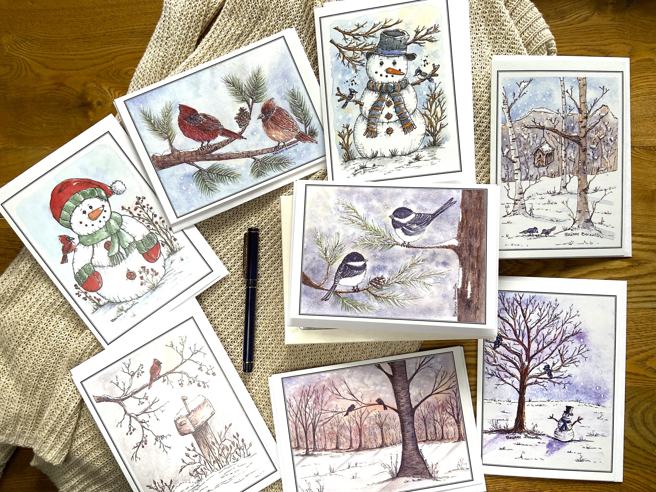 Carte de Souhaits 5x7 po Coffret de Noël Série 1